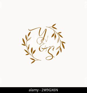 YS initial wedding monogram logo design Stock Vector
