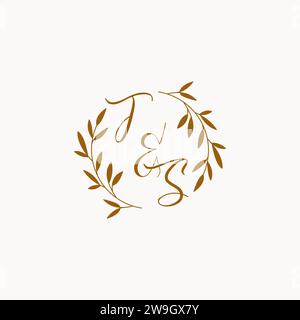 TS initial wedding monogram logo design Stock Vector