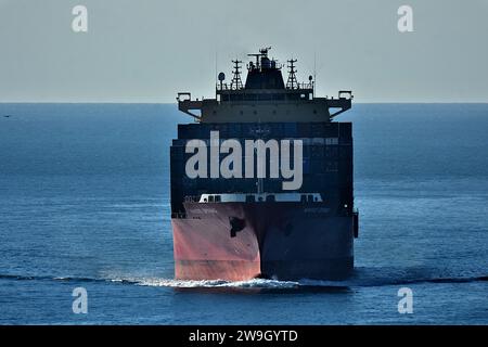 Marseille, France. 27th Dec, 2023. The container ship Navios Spring ...