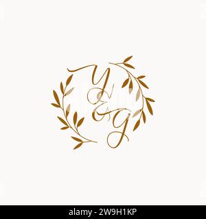 YG initial wedding monogram logo design Stock Vector