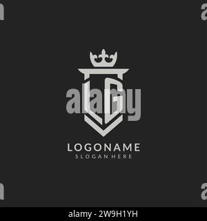 LG logo monogram emblem style with shield shape design template ideas ...