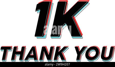 1k Thank You Stock Vector