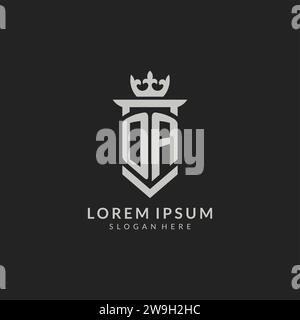 Monogram OA logo shield crown shape, elegant and luxury initial logo ...