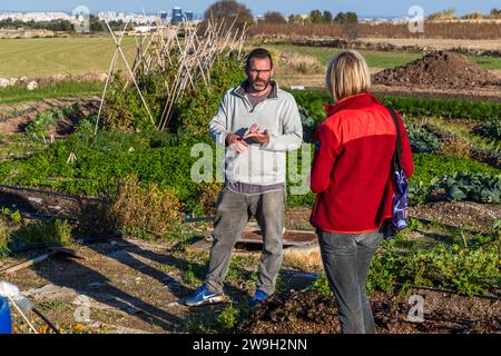 Sustainability Gardener of Xara Lodge in Rabat, Malta Stock Photo