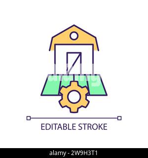 2D editable thin line resource constraints icon Stock Vector