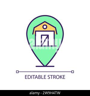 2D editable simple thin line relevant cluster icon Stock Vector