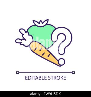 2D editable thin line product diversity challenges icon Stock Vector