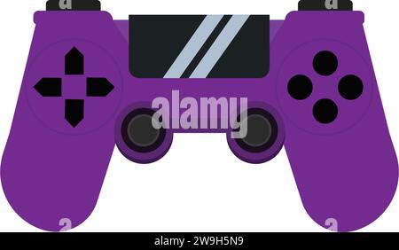 Purple Joystick For Video Games Stock Vector