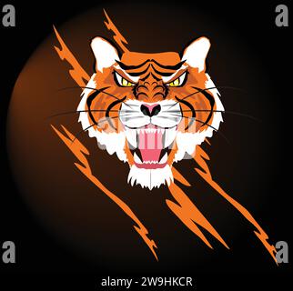 Tiger face illustration Stock Vector