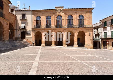 Ayuntamiento de Alcaraz o Lonja de Alhori. Albacete province, Castilla-La Mancha, Spain. Stock Photo