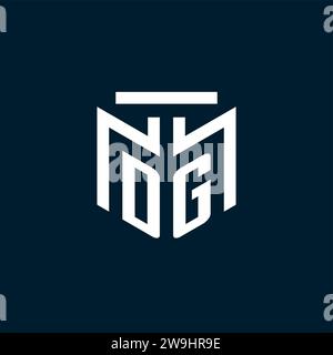 DG monogram initial logo with abstract geometric style design inspiration Stock Vector