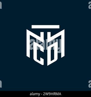 CD monogram initial logo with abstract geometric style design inspiration Stock Vector