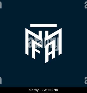 FA monogram initial logo with abstract geometric style design inspiration Stock Vector