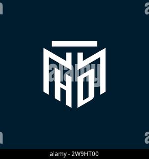 HD monogram initial logo with abstract geometric style design inspiration Stock Vector