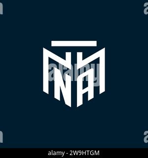 NA monogram initial logo with abstract geometric style design inspiration Stock Vector