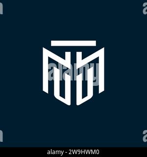 UU monogram initial logo with abstract geometric style design inspiration Stock Vector
