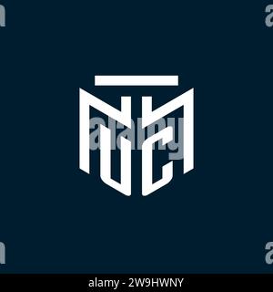 UC monogram initial logo with abstract geometric style design inspiration Stock Vector