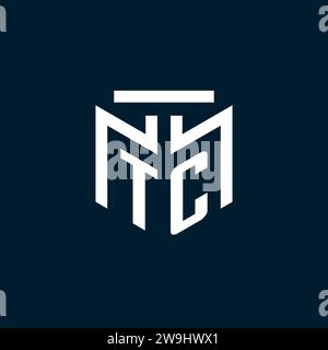 TC monogram initial logo with abstract geometric style design inspiration Stock Vector