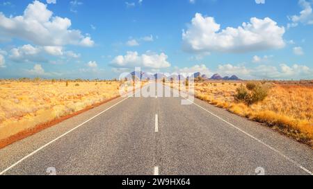 Driving in the Australian outback, Northern Territory, Australia. Stock Photo