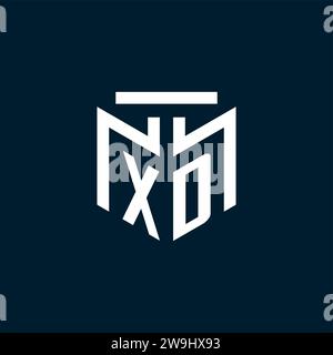XD monogram initial logo with abstract geometric style design inspiration Stock Vector