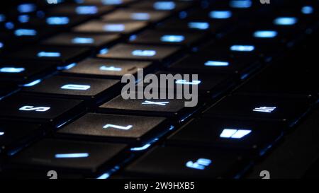 Laptop Keyboard Macro Stock Photo