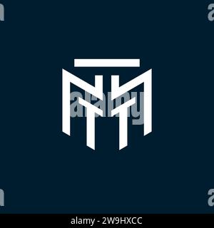TT monogram initial logo with abstract geometric style design inspiration Stock Vector