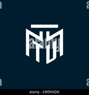 TU monogram initial logo with abstract geometric style design inspiration Stock Vector