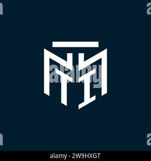 TI monogram initial logo with abstract geometric style design inspiration Stock Vector