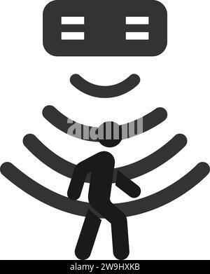 Motion sensor | Motion sensor icon with person | walking man Stock Vector