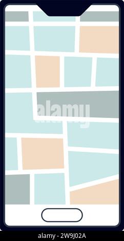Isolated smartphone with a map app Vector Stock Vector Image & Art - Alamy