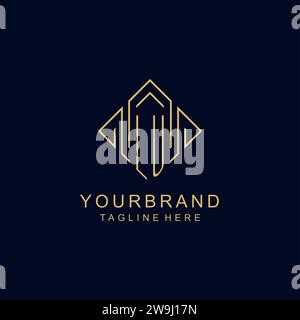LU initial square logo design, modern and luxury real estate logo style ...