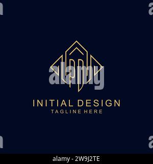 PD initial monogram logo with rectangle style design ideas Stock Vector ...