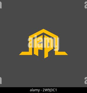 FP monogram initial logo with hexagon style design ideas Stock Vector