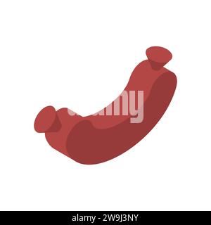 Sausage isometric isolated. Meat delicacies Sausages Stock Vector