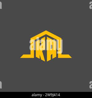 KA monogram initial logo with hexagon style design ideas Stock Vector