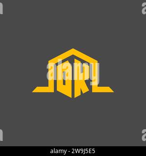 DK monogram initial logo with hexagon style design ideas Stock Vector