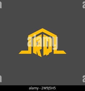 RQ monogram initial logo with hexagon style design ideas Stock Vector