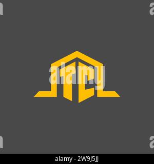 TC monogram initial logo with hexagon style design ideas Stock Vector