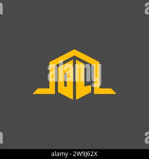 OL initial monogram logo with hexagonal shape style, real estate logo ...