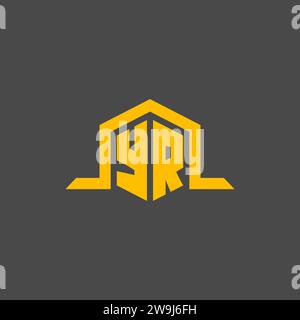 YR monogram initial logo with hexagon style design ideas Stock Vector