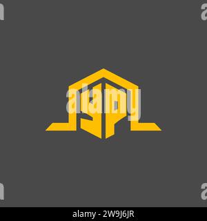 YP monogram initial logo with hexagon style design ideas Stock Vector