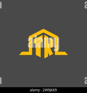 TK monogram initial logo with hexagon style design ideas Stock Vector