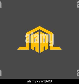 AA monogram initial logo with hexagon style design ideas Stock Vector
