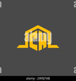CH monogram initial logo with hexagon style design ideas Stock Vector