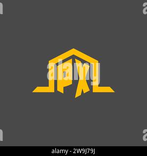 PX monogram initial logo with hexagon style design ideas Stock Vector