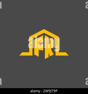 FK monogram initial logo with hexagon style design ideas Stock Vector