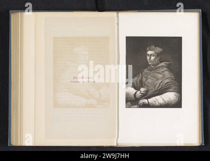 Photo production of a painting, representing a portrait of Bernardo Dovizi, Anonymous, After Rafaël, c. 1880 - in or before 1890 photomechanical print  FlorenceBoston paper  cardinal Stock Photo