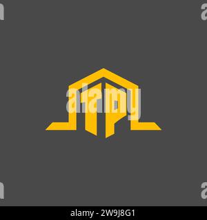 TP monogram initial logo with hexagon style design ideas Stock Vector