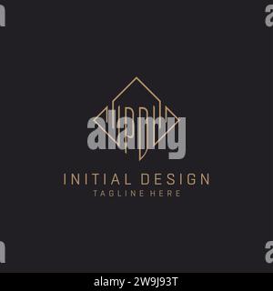 PD initial monogram with simple line art pillar logo design ideas Stock ...
