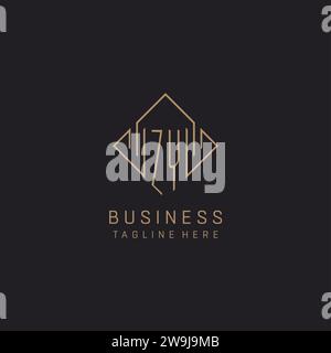 ZY initial monogram logo with rectangle style design ideas Stock Vector ...